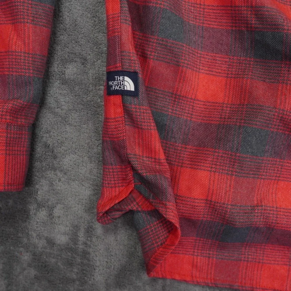 The North Face Flannel Shirt Mens Small Buffalo Plaid Quoggy Jo Ski‎ Bike Board